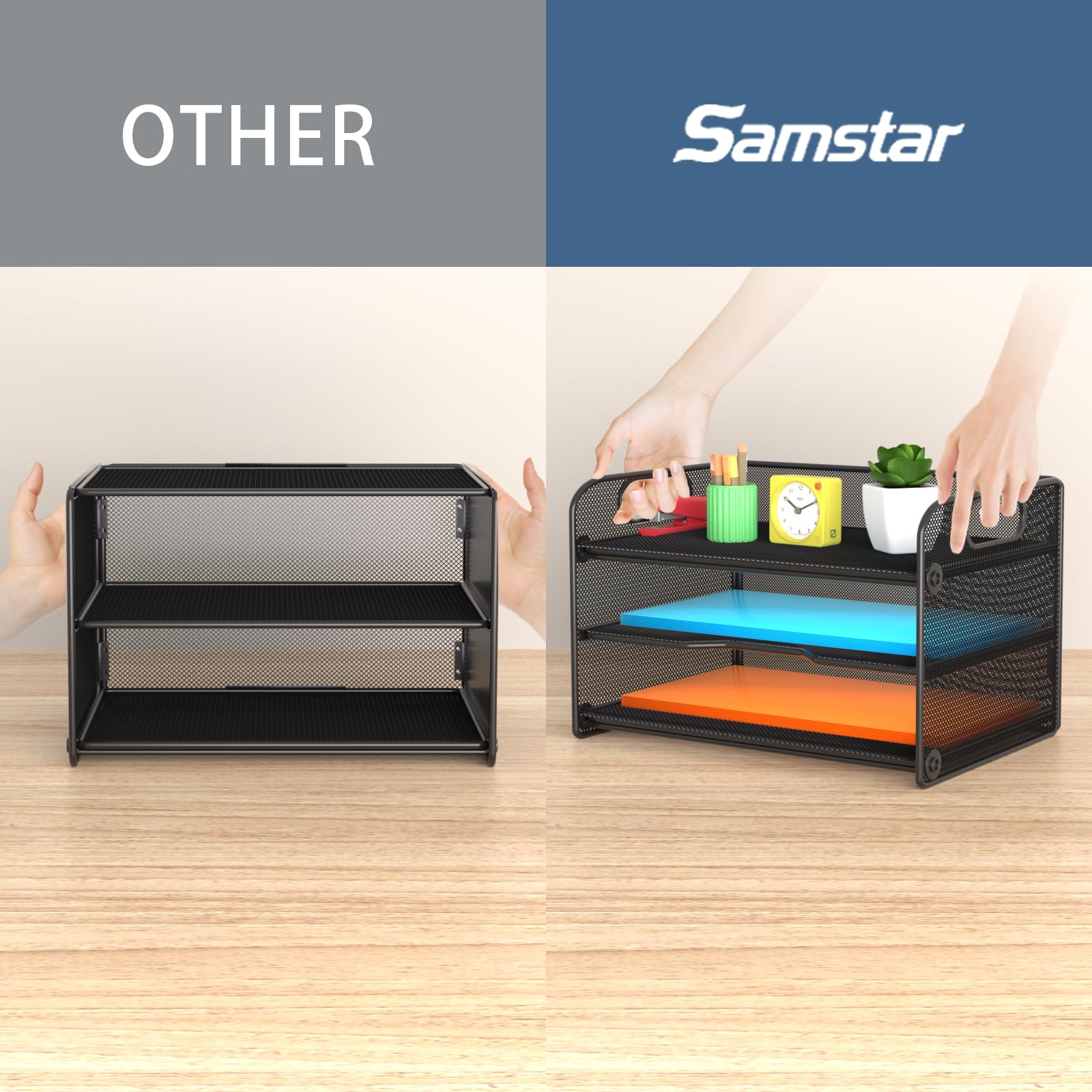 Samstar 3 Tier Letter Tray Paper Organizer