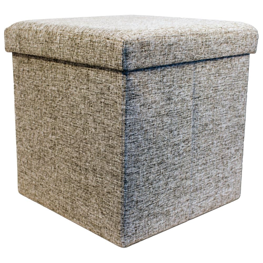 ECHTWERK Sitzwürfel Storecube – Polsterhocker mit Stauraum, grau, ca. 38 x 38 x 38 cm