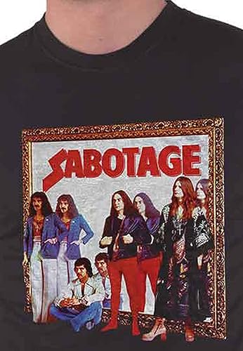 Miniatura 3 de Black Sabbath Hombre Sabotage (Back Print) Slim Fit T-shirt Negro, Negro -