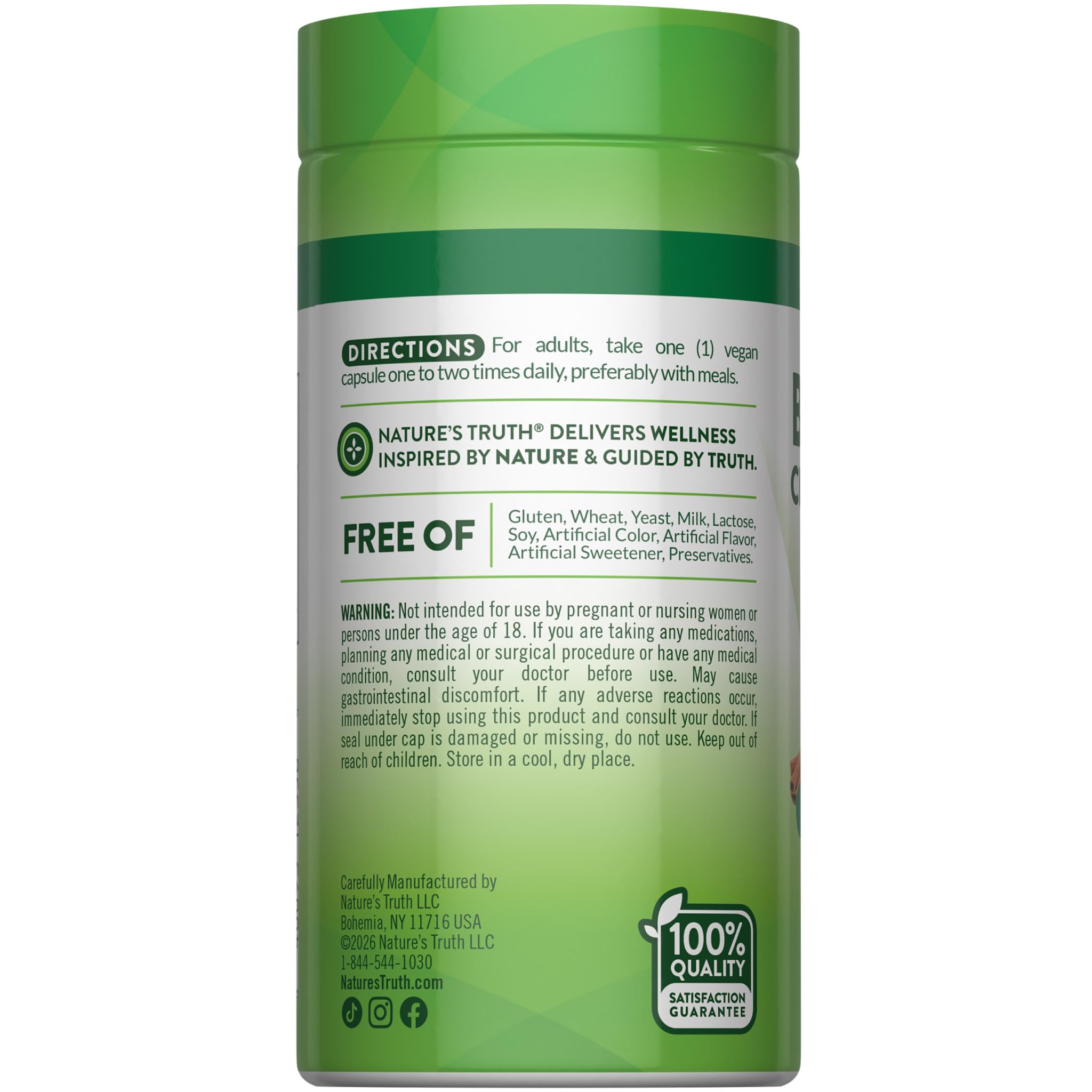 Nature's Truth Berberine with Ceylon Cinnamon Complex | 50 Vegan Capsules — Amazon image 7