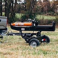 Vista 2 de Titan Attachments Divisor hidráulico de troncos horizontal/vertical remolcable industrial de 30 toneladas, registros de cuarto de hasta 24 pulgadas