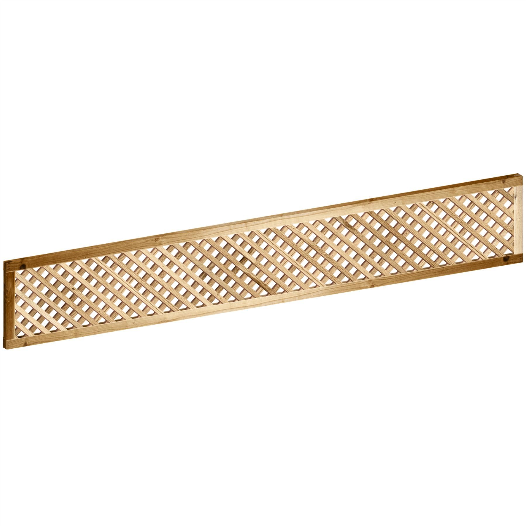Diamond Elite Privacy, 6ft x 1ft Fence Panel Trellis Topper Wooden Lattice | Decorative Fencing Topper for Outdoor Garden Wall, Pergola, & Arch (Wide: 182.8cm x High: 30cm)