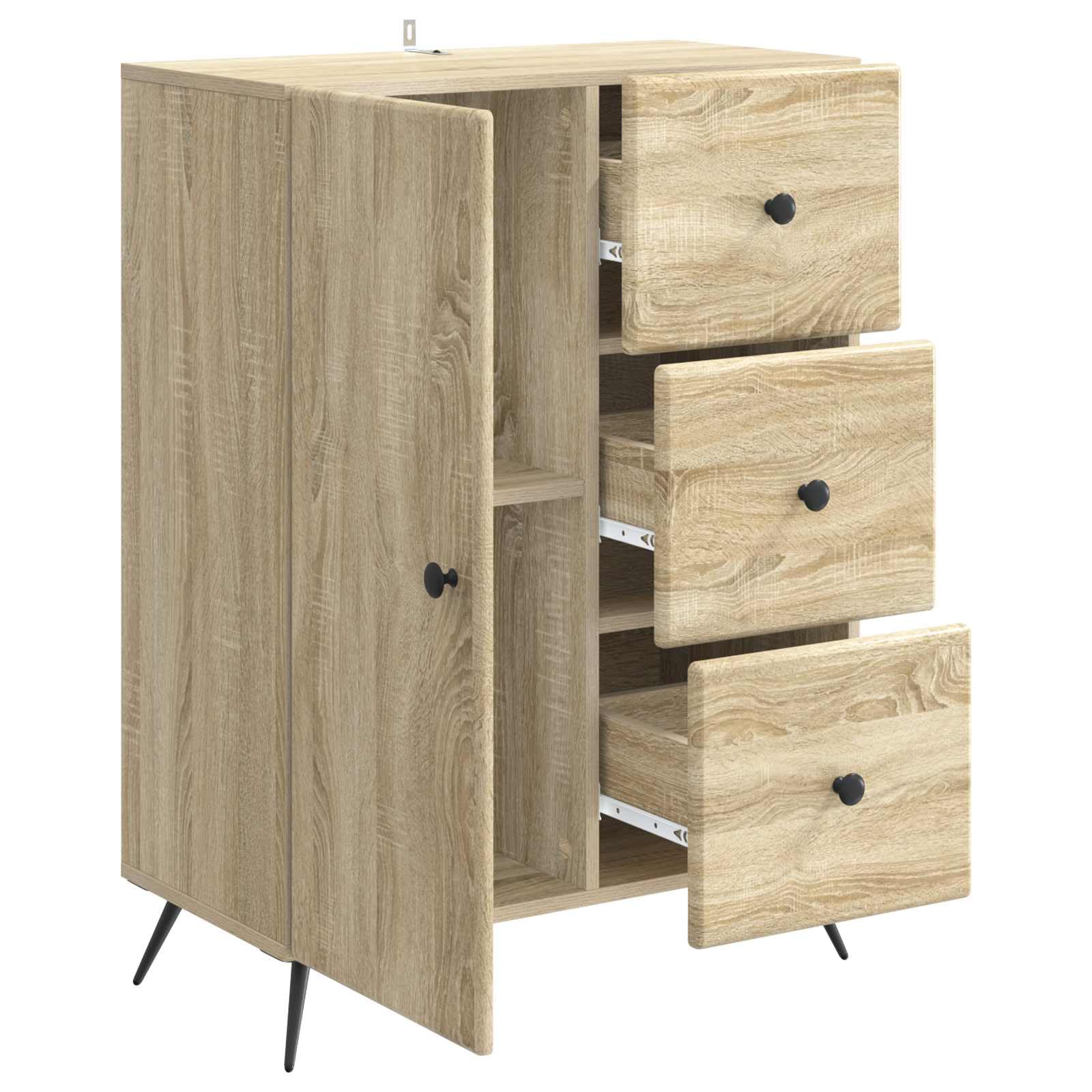 Credenza Buffet in Legno Rovere Sonoma 66x34,5x90 cm