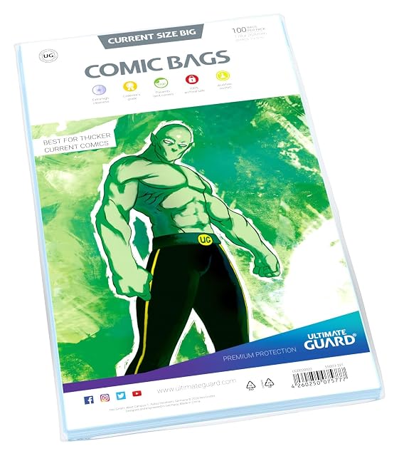 Foto 2 de 2 de Bolsas para cómics, Ultimate Guard, grandes (actuales, transparentes)