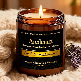 Cashmere Lavender Candle - 7oz Soy Candle for Home Scented, Scented Candles for Home, 50 Hours of Burn Time -Relaxing Floral Aromatherapy Gift for Bedroom