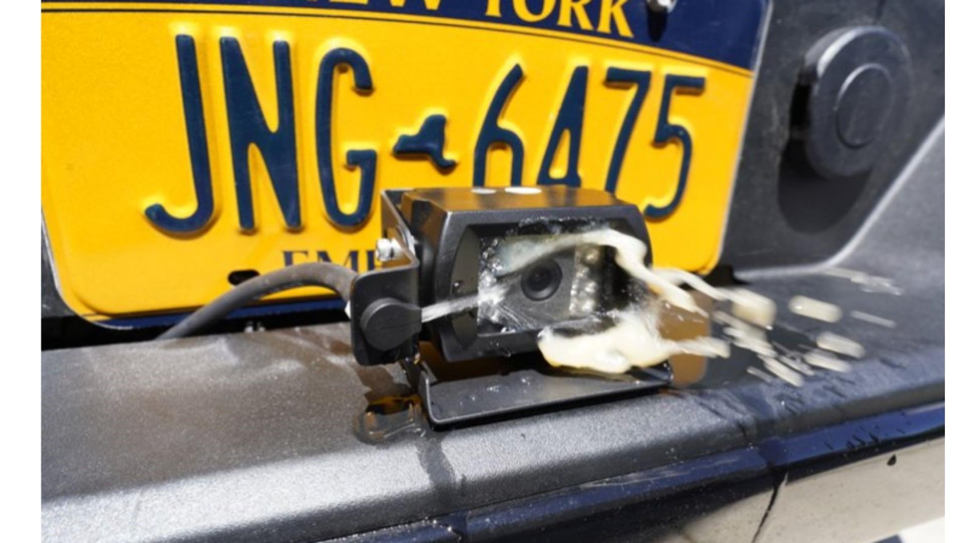 ClearVU Camera Solutions C-101 Universal Commercial Backup Camera Cleaner | Includes DIY Kits | No Wiring Needed | Rinse Off Using Existing Factory Wiper Controls | Cleans Off Debris