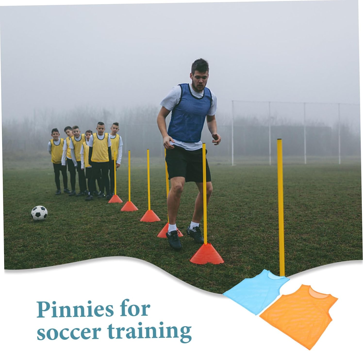 6pcs Athletic Pinnies Soccer Training Vest Basketball Training Vest Portable Soccer