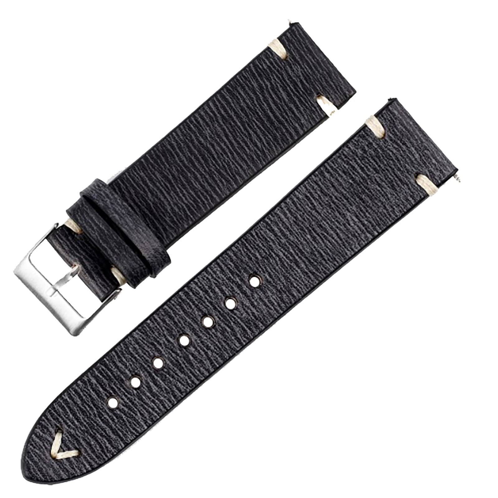 Bande de montre en cuir rétro rapide et bracelet de remplacement interchangeable - 7