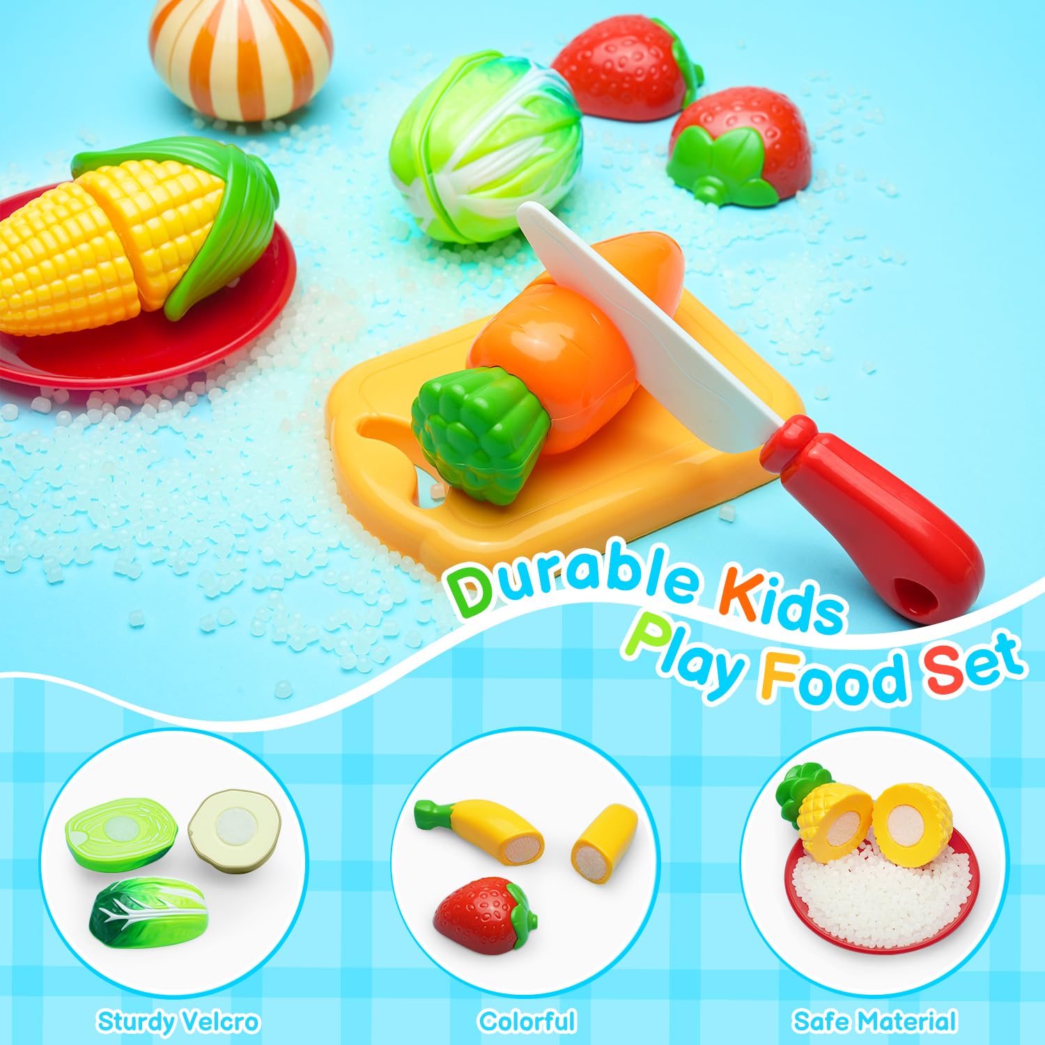 Theefunkids Kitchen Toy Accessories Play Food Sets For Kids