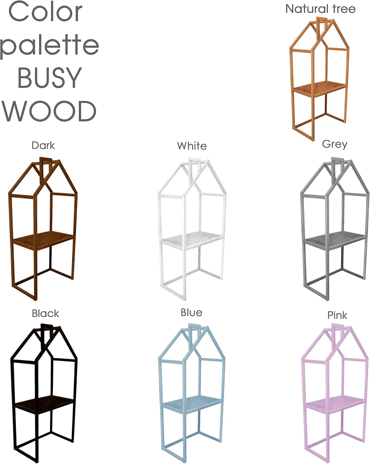 BUSY WOOD Wooden Kids Table for Study - Toddler Table - Montessori Furniture for Room - Kids School Desk - Toddler Play Desk for Art and School