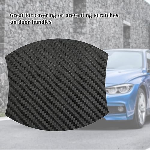 Miniatura 8 de kingsea 4 protectores de arañazos para manija de puerta de automóvil, textura magnética extraíble de fibra de carbono 3D, textura de fibra de