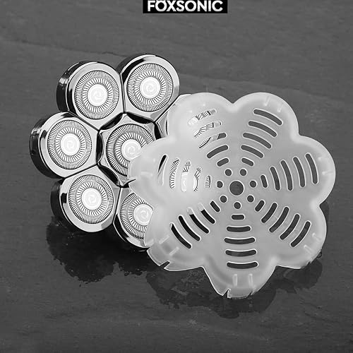 Miniatura 140 de Silvery - Cabezal de repuesto para afeitadora eléctrica para hombre, cabeza de repuesto de 6 cuchillas de repuesto para afeitadora calva Tono