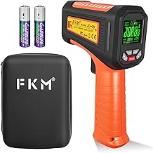50:1-58°F ~3272°F FKM Infrared Thermometer High Temperature Gun,Non Contact Digital IR Temp Gun,High Precision Laser Thermometer Gun for Cooking,Kilns,Forges,Engine,HVAC,Industrial and Home Repair