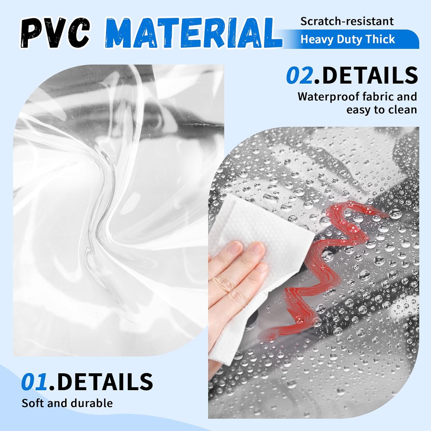 MOONBABY Clear Backpack for School Girls, Heavy Duty TPU Transparent Backpack Stadium Events Approved, Clear Bookbag - Image 2