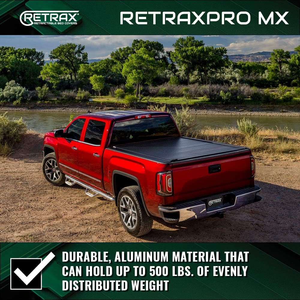 RetraxPRO MX Retractable Truck Bed Tonneau Cover | 80233 | Fits 2009 - 2018, 2019 - 2020 Classic Dodge Ram 1500, 2010-21 2500/3500 8' Bed (96.3")
