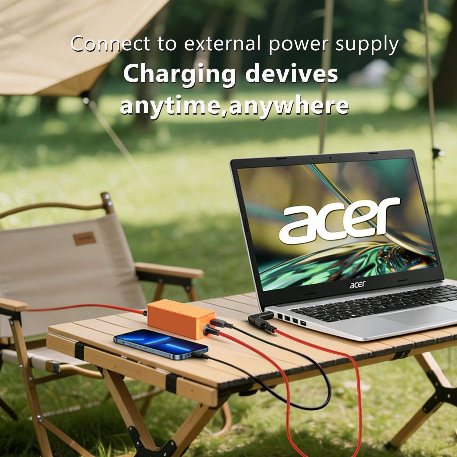 KFD Caricatore da auto universale da 118 W, per Asus Acer Chromebook Laptop Pavilion Compaq Dell Samsung Toshiba IBM Medion LG 12 V-24 V Dual Port Auto Caricatore accendisigari