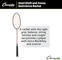 Vista 25 de Champion Sports BR40 Heavy-Duty Steel Badminton Racket