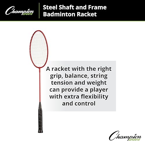 Miniatura 21 de Champion Sports BR40 Heavy-Duty Steel Badminton Racket