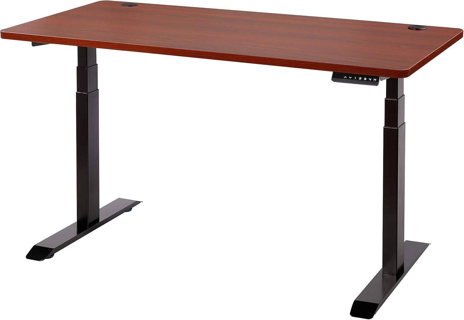 UNICOO Melamine 55.1 x 27.6 Inch Universal Table Top for Standard and Sit to Stand Height Adjustable Home and Office Desk Frames (Tabletop 55 - Walnut)