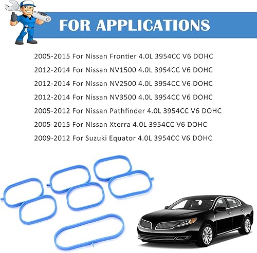 Miniatura 2 de Donepart Juntas Plenum de admisión superior para Nissan Frontier Xterra Pathfinder Equator NV1500 NV2500 NV3500 4.0L V6 DOHC MS96943