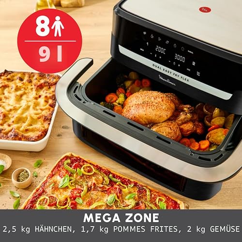 Moulinex - Easy Fry Dual Flex air fryer - 7 programmes - 9 L - Noir - 3