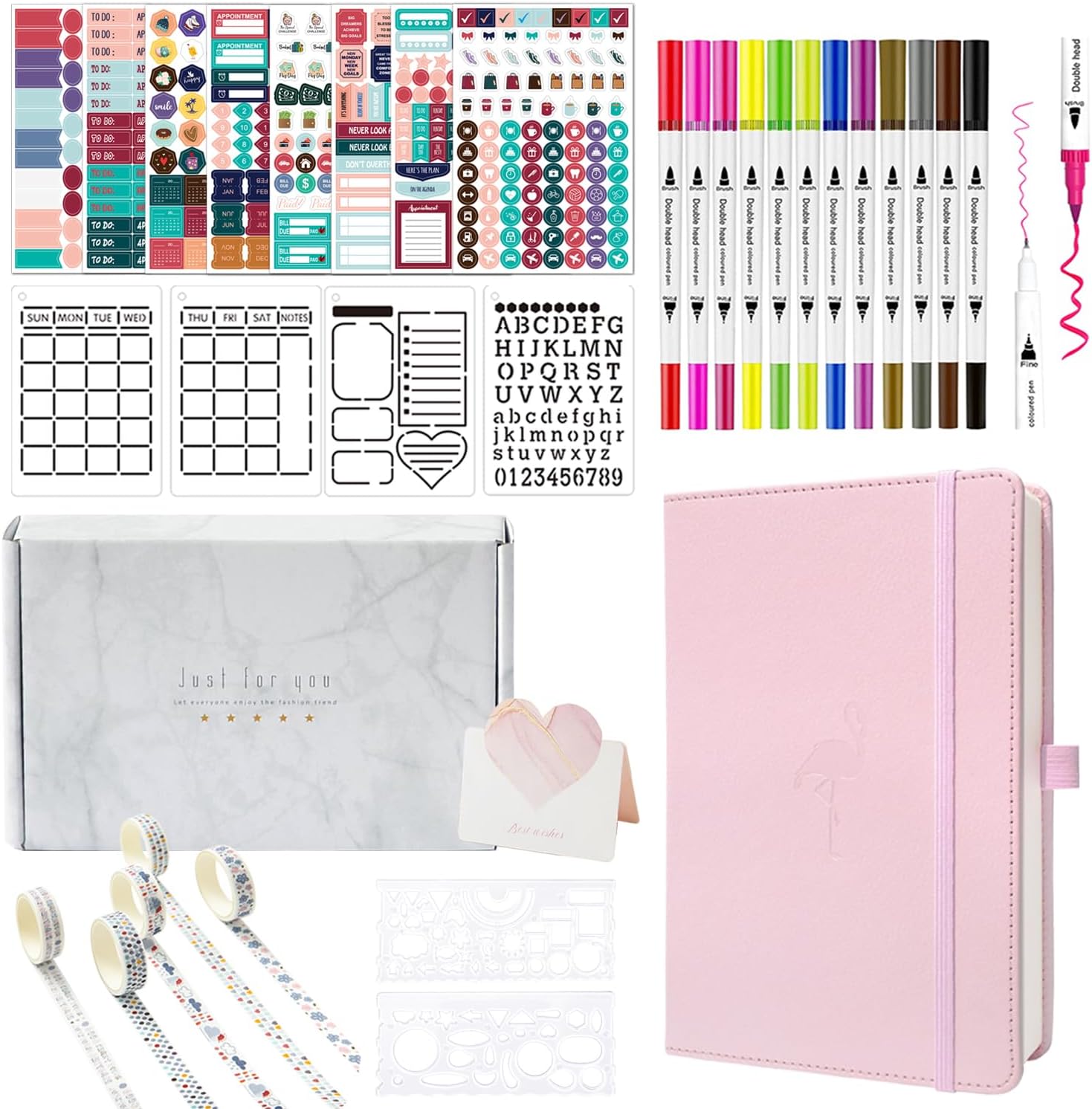 Amazon.com : Y&I Bullet Dotted Journal Kit, A5 Hardcover Dotted Journal ...