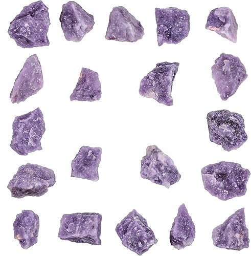 Miniatura 4 de mookaitedecor Piedras curativas ásperas de jaspe lila natural de 1 libra, piedras curativas ásperas para pulir, cortar, pulir, envolver alambre,