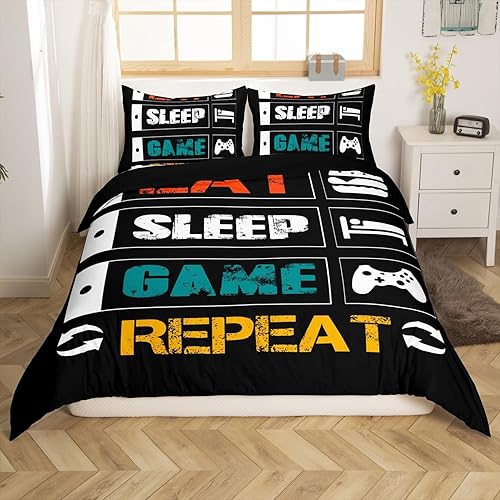 Miniatura 64 de Feelyou Juego de ropa de cama deportiva para niñas, niños y niños, funda de edredón de fútbol, juegos temáticos deportivos, juego de funda de Multi