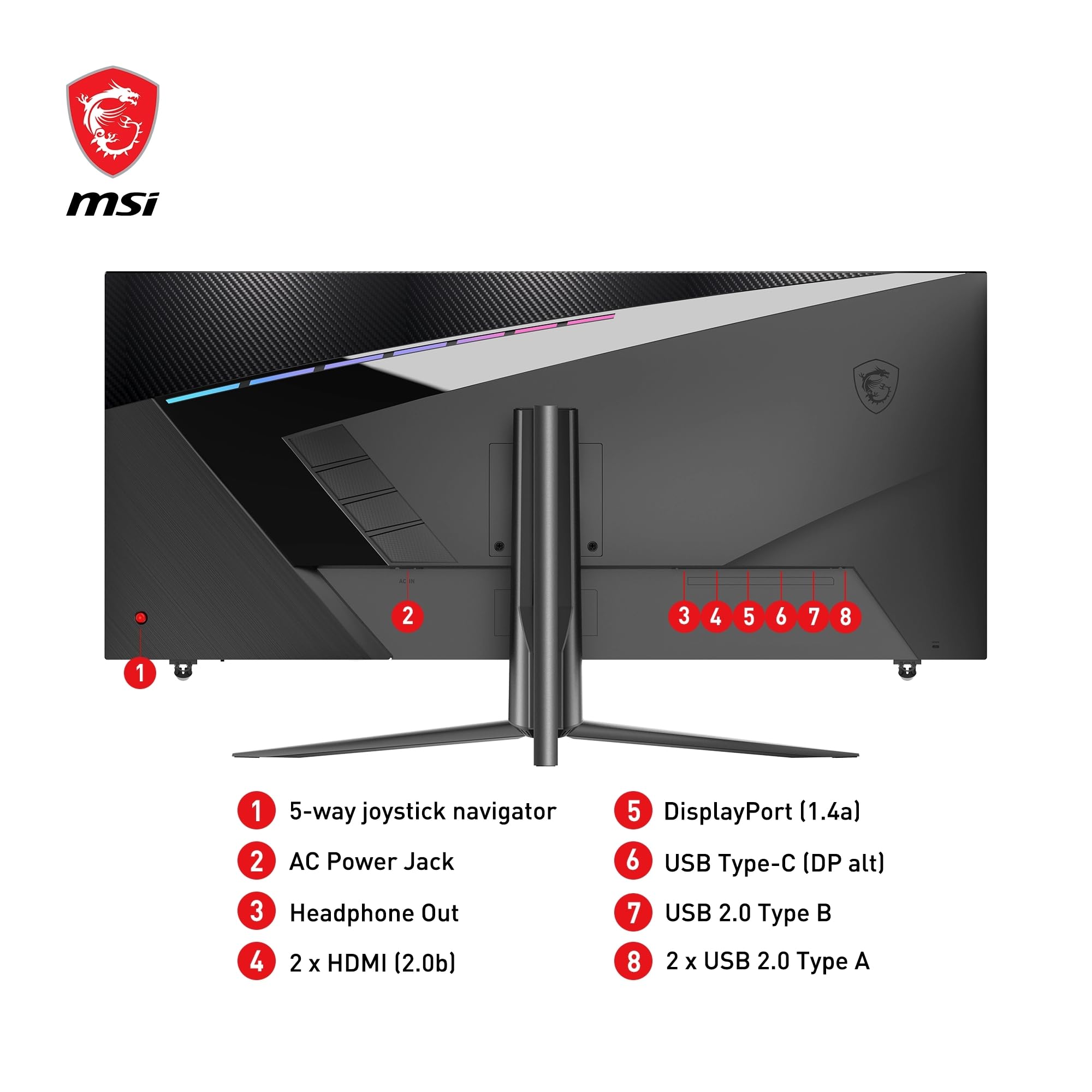 MSI mag 401QR - Monitor Gaming de 40" UWQHD (3440 x 1440) Panel IPS, 155 Hz / 1ms, 21:9, HDR 400, FreeSync Premium, Display Port 1.4a & HDMI 2.0 & Puerto Tipo C - Negro
