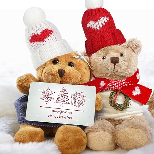 Vista 96 de Geyoga 8 piezas de mini sombreros y bufandas de Papá Noel, accesorios de Navidad, sombrero de gnomo pequeño para manualidades, bricolaje para Blanco