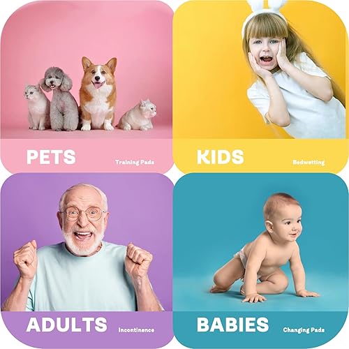Miniatura 49 de Almohadillas de cama antideslizantes para incontinencia lavables de 36 x 72 pulgadas, almohadillas de cama impermeables para adultos, lavables