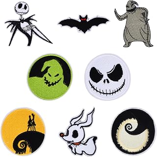 Volumoon 8pcs Parches Bordados, Parches Termoadhesivos Ropa, Parches de Costura Infantiles, Parches de Planchado, Pegatinas Termoadhesivos Halloween Adultos, para Ropa Camiseta Bolsas Sombrero Diy
