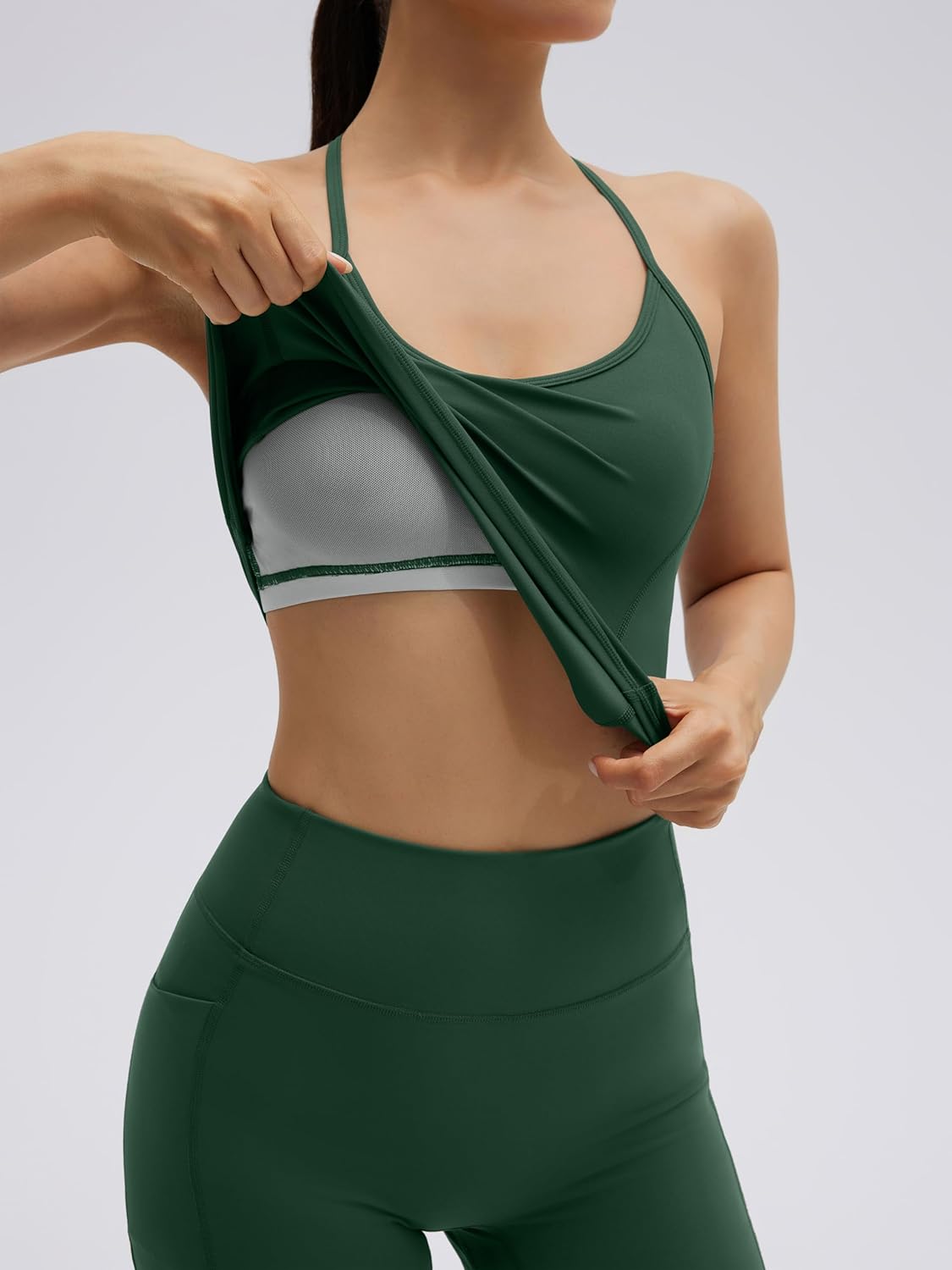 SUUKSESS Women Sexy Workout Sets Padded Sports Bra High Waisted Shorts Outfits - Image 4