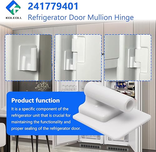 Miniatura 7 de Paquete de 2 bisagras para puerta de refrigerador 241779401 compatibles con Frigidaire Electrolux Kenmore reemplaza 1512662 AP4393564 PS2358752
