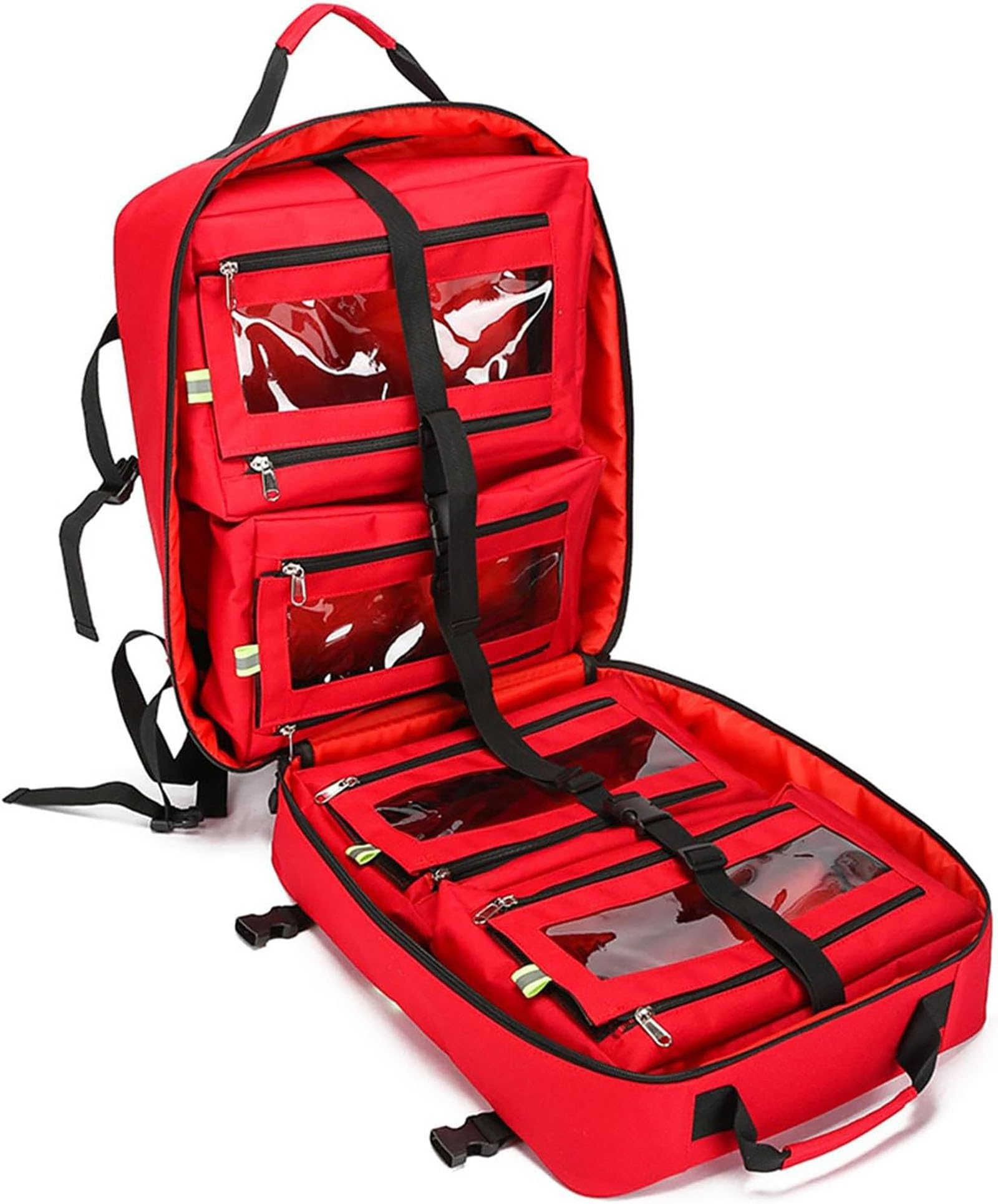 Borsa di pronto soccorso Zaino medico vuoto Trattamento infermiere Primo soccorritore Borsa trauma per campeggio ciclismo escursionismo Borsa paramedico EMT(Red)