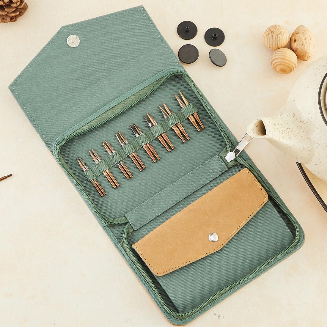 Zestaw drutów wymiennych Knitter’s Pride Terra Mini 5 cm – 8 rozmiarów