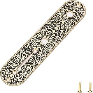 Eujgoov Electric Guitar Control Plate, Metal Carved Telecaster Electric Guitar Control Plate(Gold)
