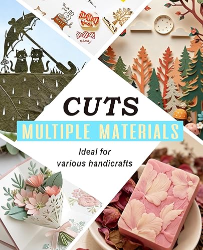 Vista 5 de DIYSELF 1 cuchillo de manualidades con kit de 11 cuchillas de acero inoxidable, 1 regla de acero de 0.59 pulgadas para arte, álbumes de recortes