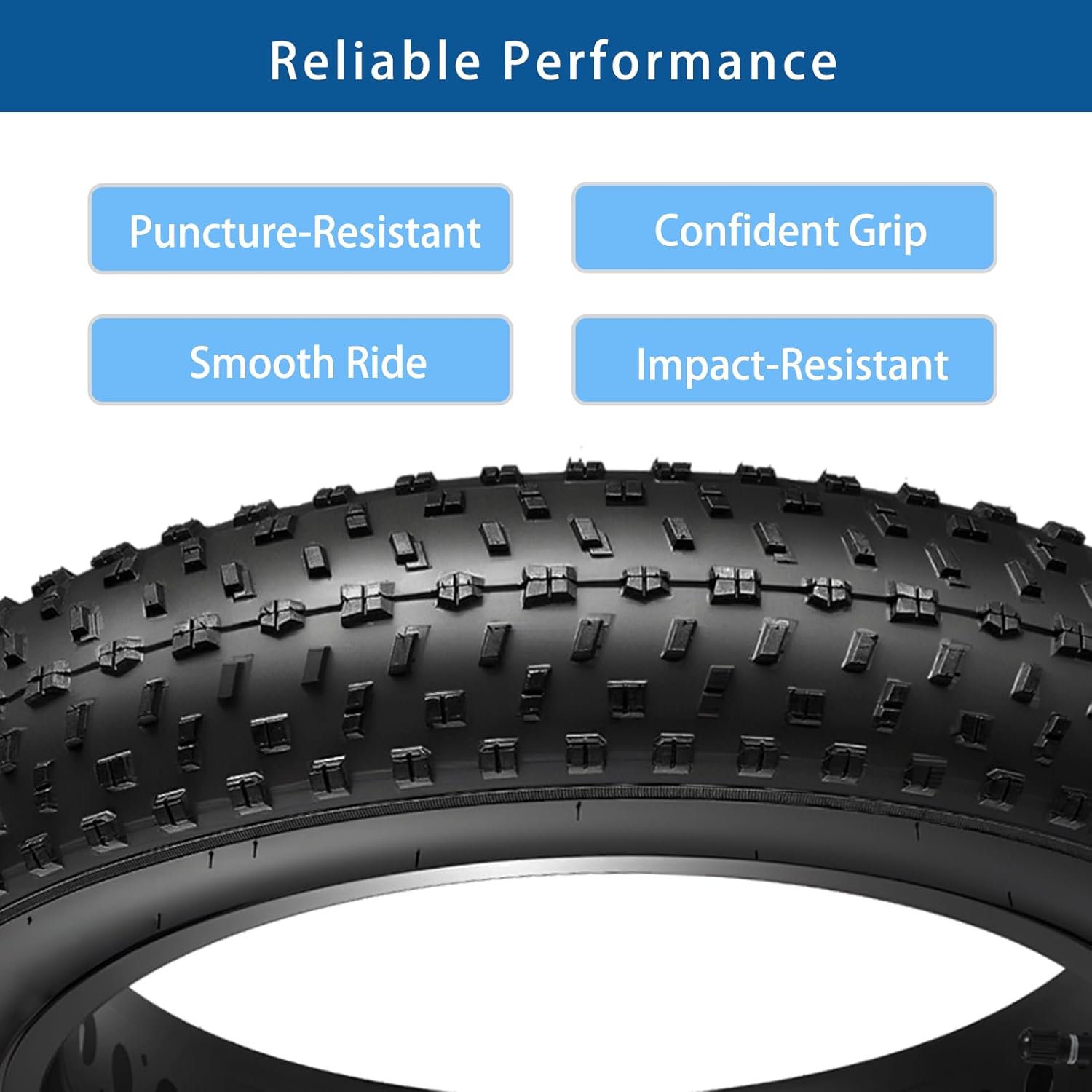 20x4.0 Fat Tire Replacement - Puncture Resistant All-Terrain Folding Tire & Tube Set with 2 Tire Levers for 20 Inch Fat Bike and Ebike, Fits Snow Sand Street Mountain