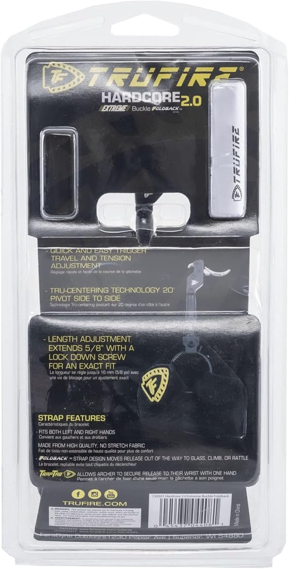 TruFire Wrist Release Hardcore 2.0 Buckle - Black