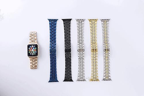 Miniatura 6 de SaNgaiMEi Compatible for Apple Watch Band Men 38mm 40mm 41mm 42mm 44mm 45mm Stainless Steel Iwatch Band Replacement Apple Watch Series 8 7 6 5 4 3 2