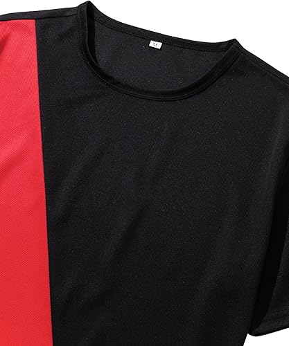 Miniatura 4 de GORGLITTER Conjunto de camiseta y pantalones cortos de manga corta con bolsillos para hombre de 2 piezas