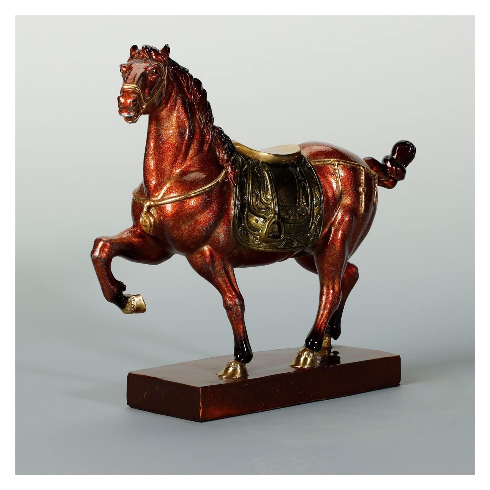 Dekoracje na biurko Mosiężny koń miedziany koń rzeźba wejście do domu salon studium konia do sukcesu miedziane ozdoby rzemieślnicze Akcesoria do biurka domowego