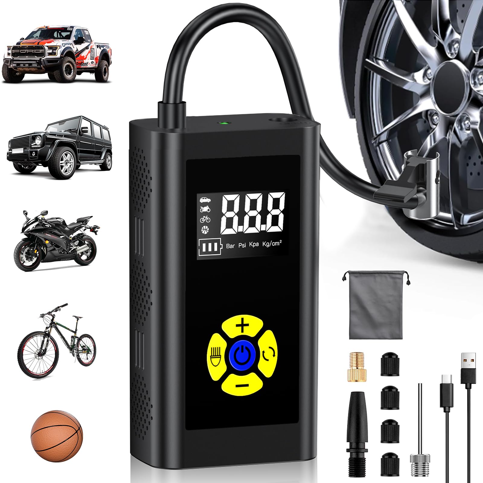 Buy Tire Inflator Portable Air Compressor, 150PSI Mini Air Compressor
