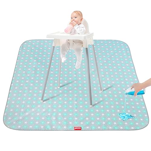 Miniatura 5 de Tapete antisalpicaduras para debajo de la silla alta, para hacer manualidades, juegos y manualidades, antideslizante, impermeable, lavable a