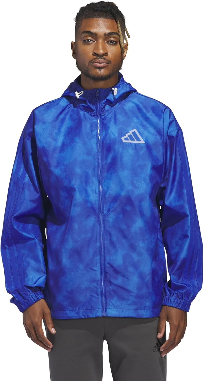 adidas mens Essentials All Over Printed Woven Jacket - Image 5