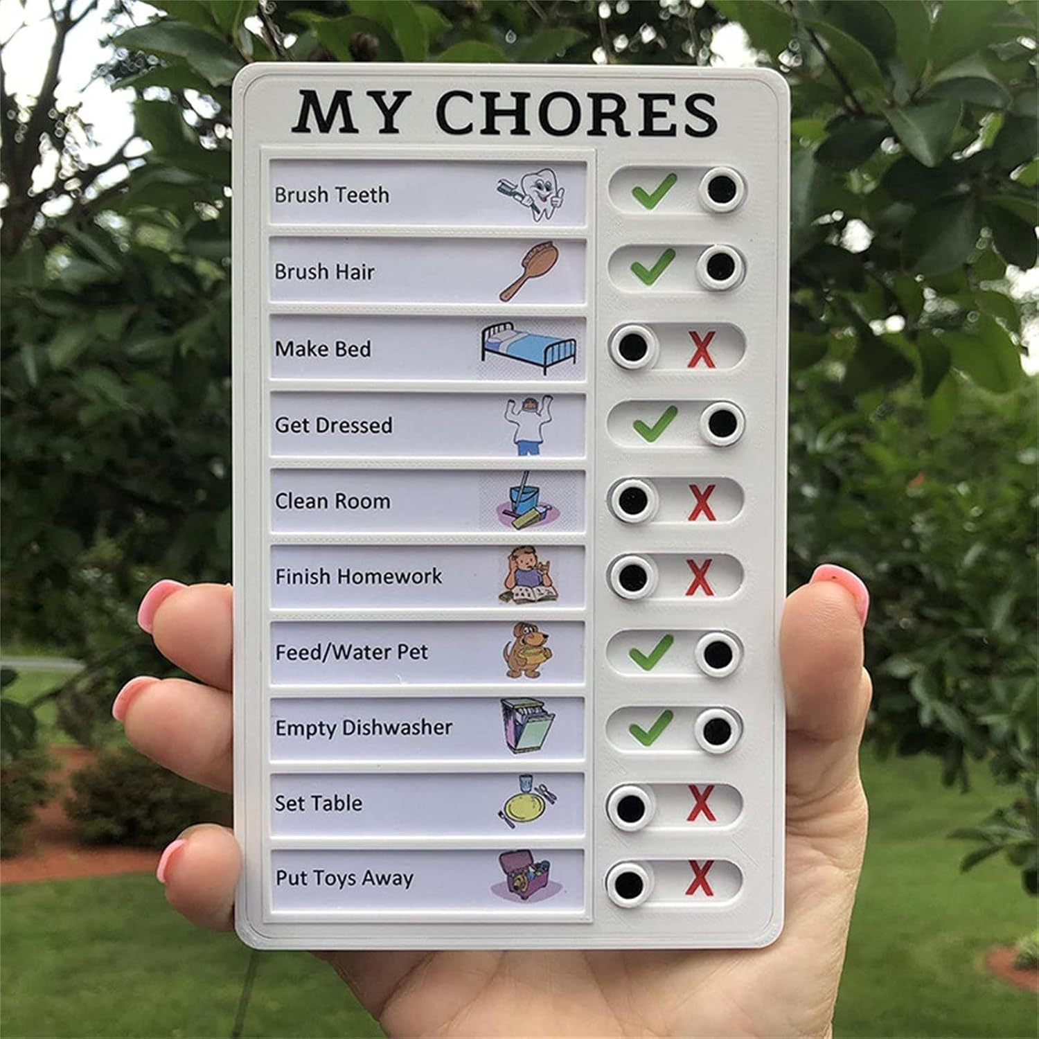 Chore Chart for Adults Boards,to Do List RV Checklist Board, Portable Chores Chart for Multiple Kids Detachable Plastic DIY Message Home Travel Planning Reminder Chart : Office Products