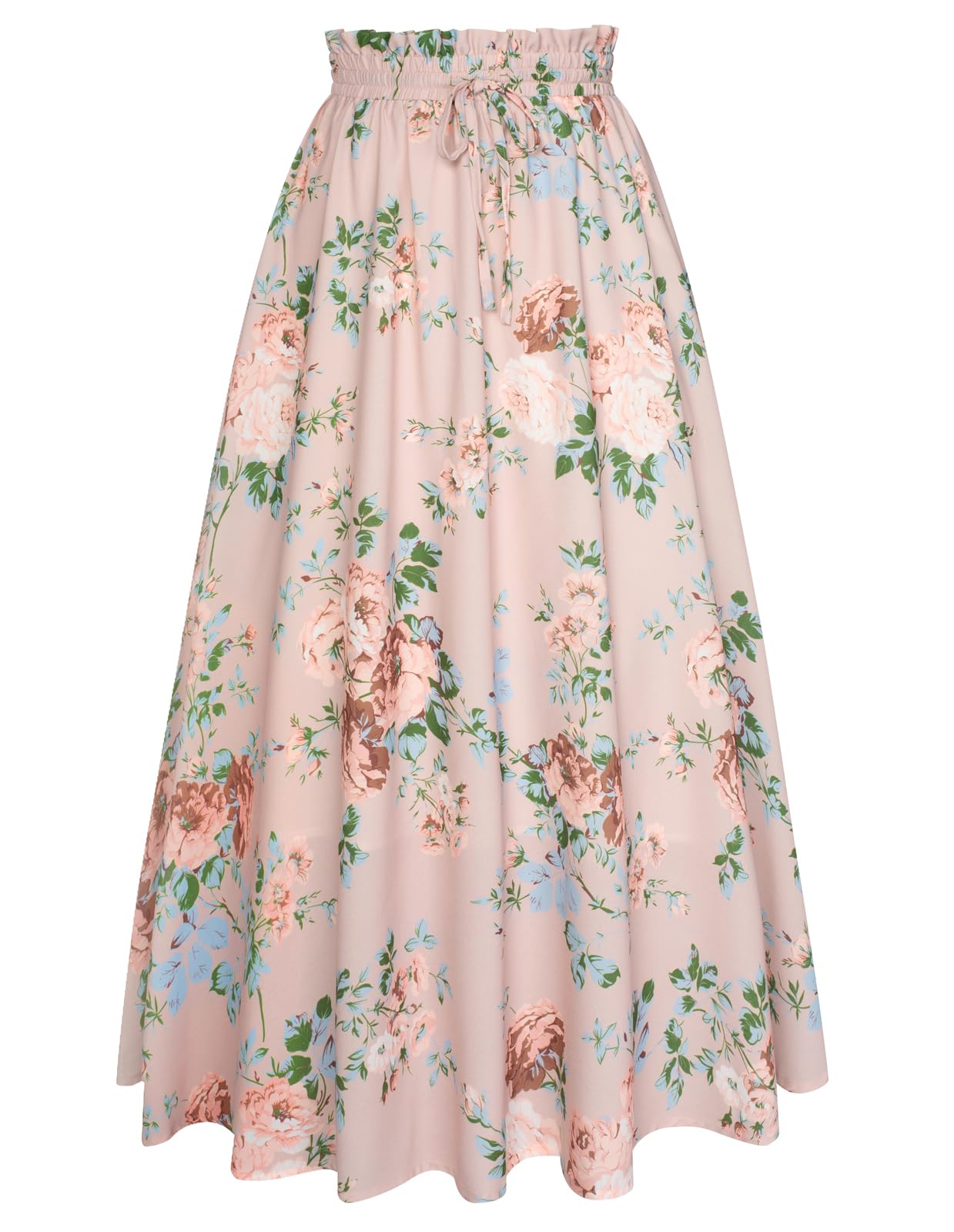 Scarlet Darkness Maxi Skirts for Women Summer Victorian Floral Long Skirt with Pockets
