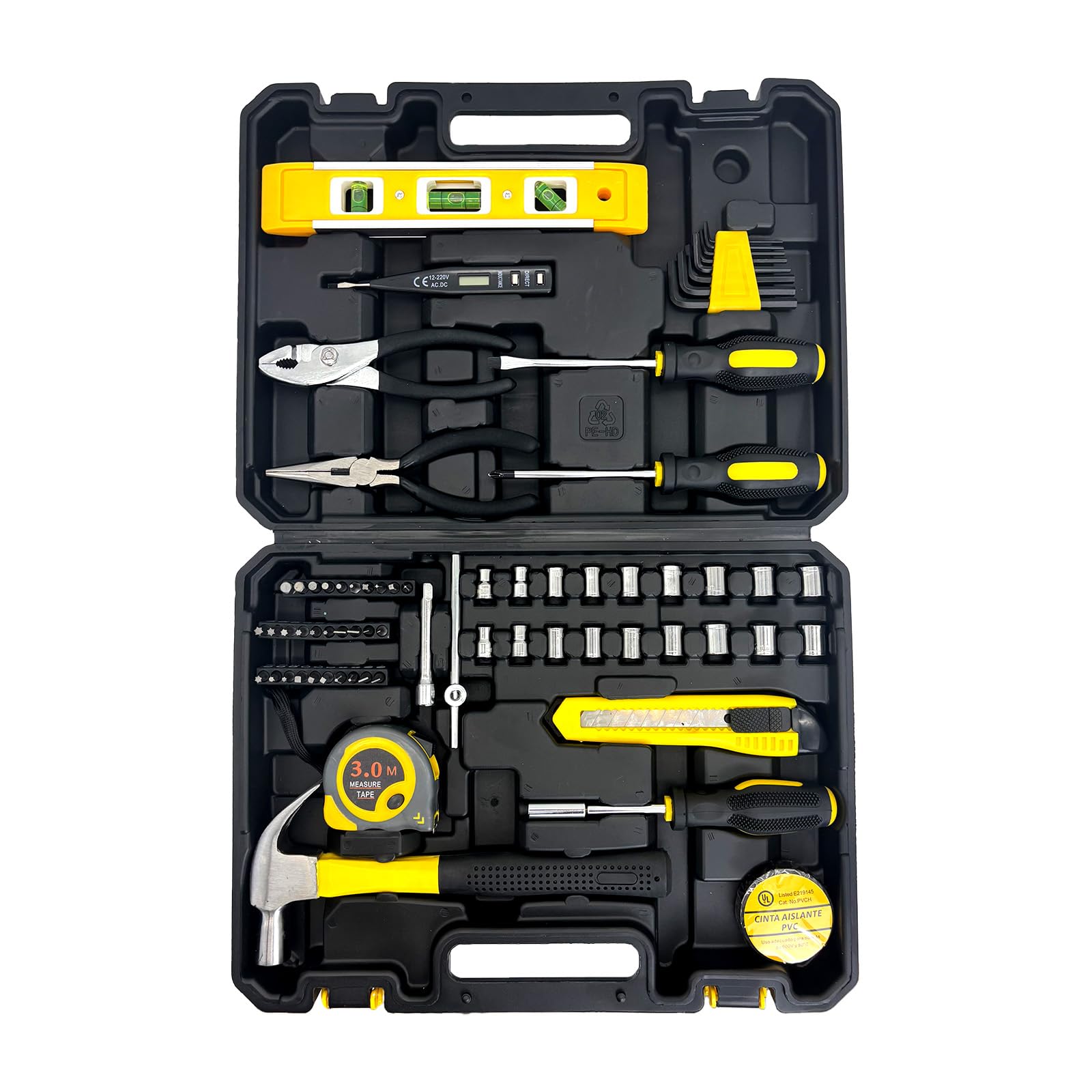 Cassetta degli attrezzi, set di riparazione per la casa, 78 pezzi, attrezzi manuali per la casa, hardware combinato, set di attrezzi manuali fai da te