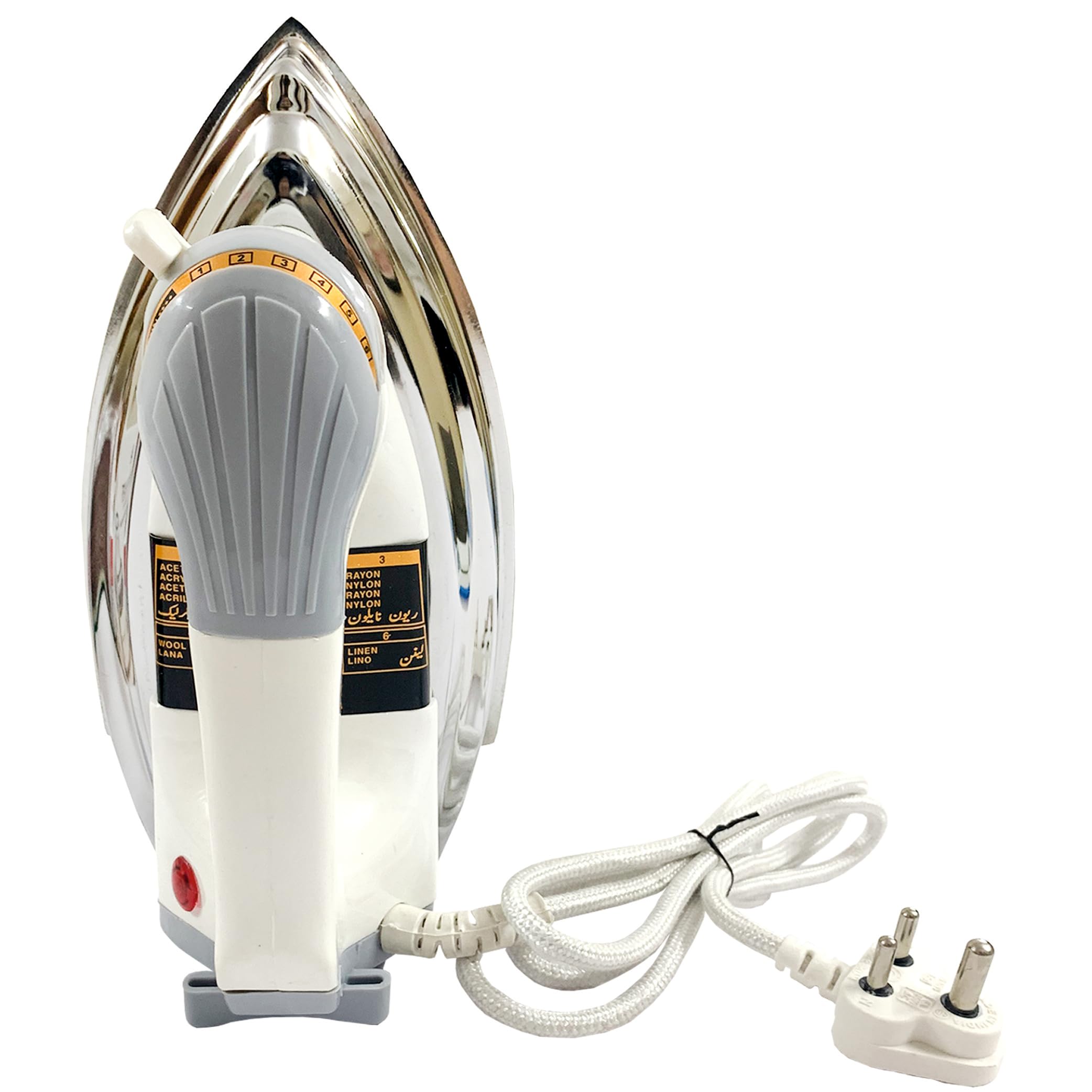 1000W Heavy Weight Dry Iron Press With 1 Years Replacement Warranty | Japanese Quick Heat Technology with Advance Sole Plate | Shock Proof (White 2KG) Iron Box for Clothes | Made In India